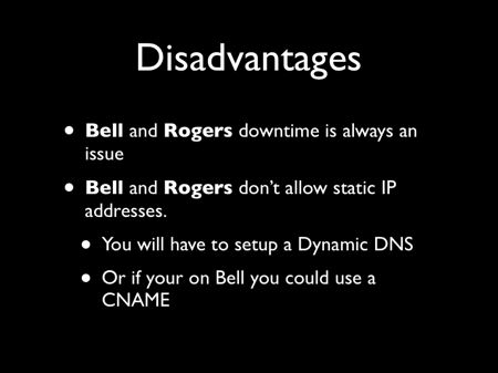 Disadvatages