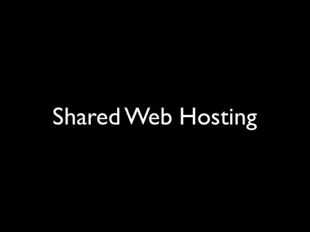 Shared Web Hosting